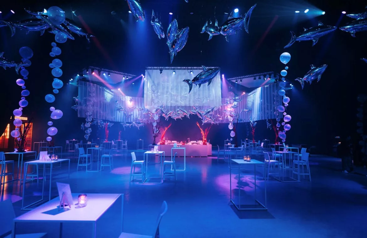Aquatische decoratie van de Event Lounge-ruimte